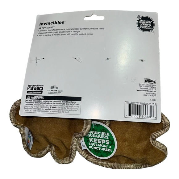 NEW Outward Hound Invincibles 2 Pack Dog Toys Durable Seams & Tough Lining - Picture 6 of 6